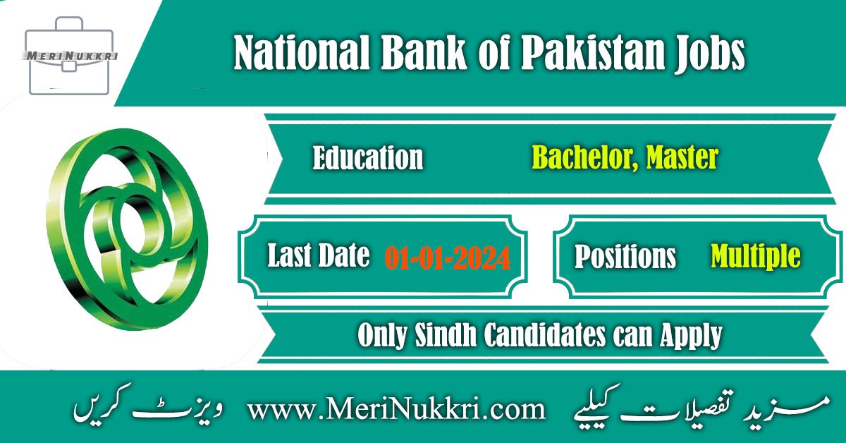 National Bank of Pakistan Karachi Jobs 2024