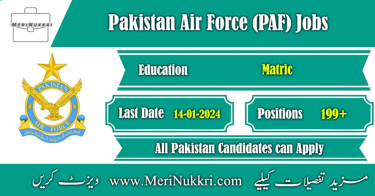 Join Pakistan Air Force as Airman 2024