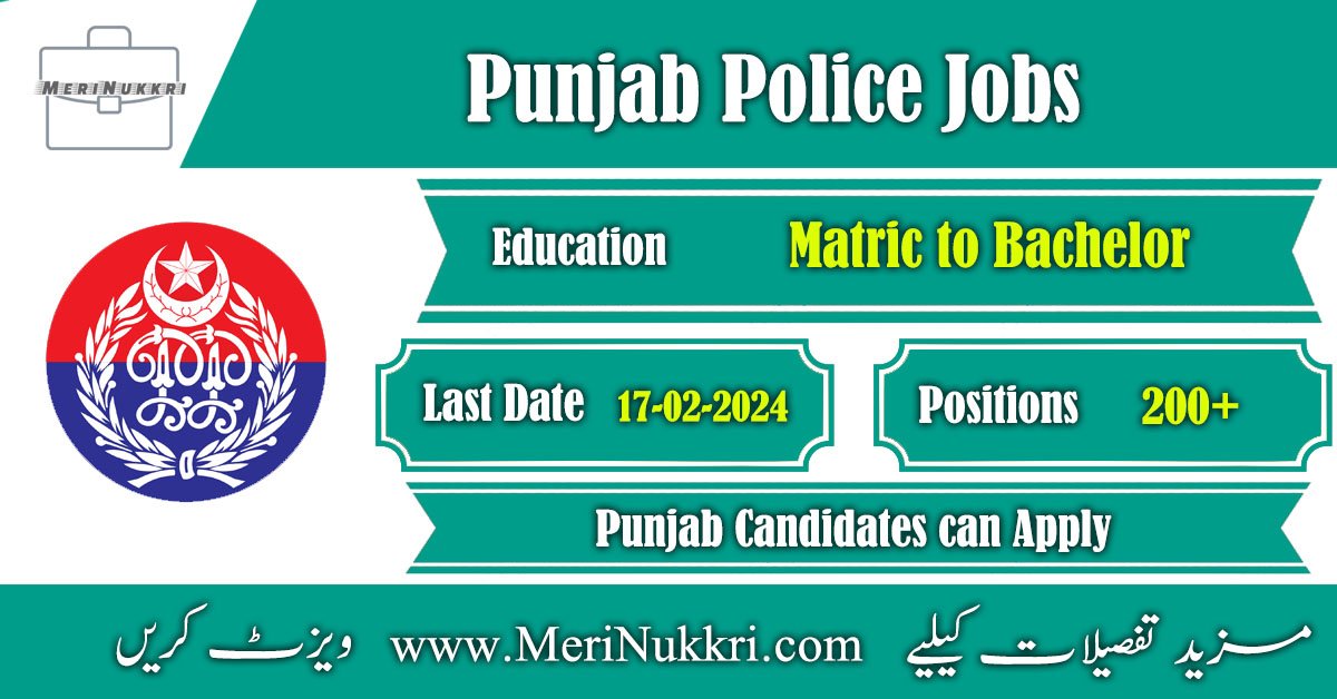 Punjab Police Traffic Assistant Jobs 2024